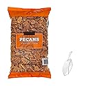 Premium Pecans Halves and Pieces - Fresh Pecan Halves, Pecan Pieces & Chopped Pecans for Baking, Cooking & Snacking 2 Lbs. With Mini Braidz Scoop