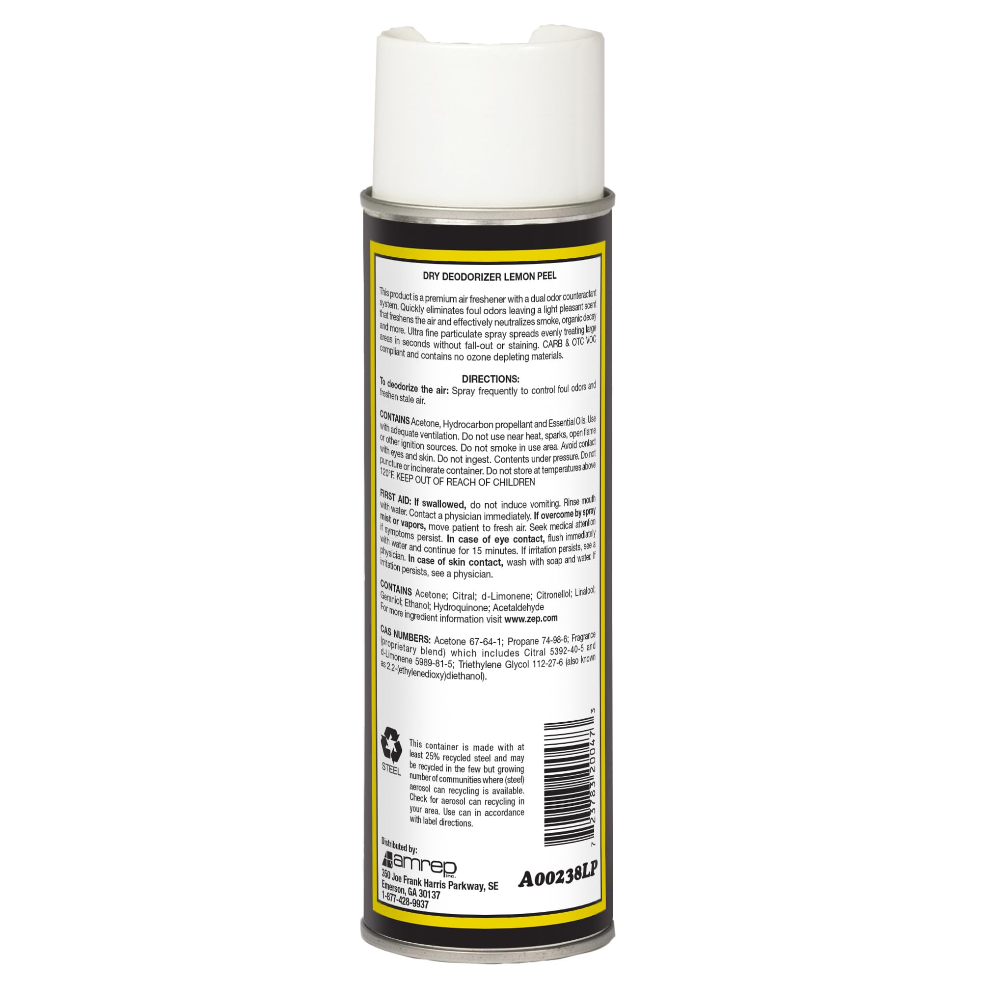 Misty Air Freshening Deodorizing Spray - Lemon Peel - 10 oz (Case of 12) - 1001842 - Premium Odor Neutralizer for Smoke, Organic Decay, and Other