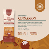 Eat Omega 3 Cinnamon Granola Bar - Gluten-Free, Dairy-Free, Plant-Based Protein Snack with Omega-3 & Omega-6, Low Sugar, Non-GMO - 1.79oz, 12 Count