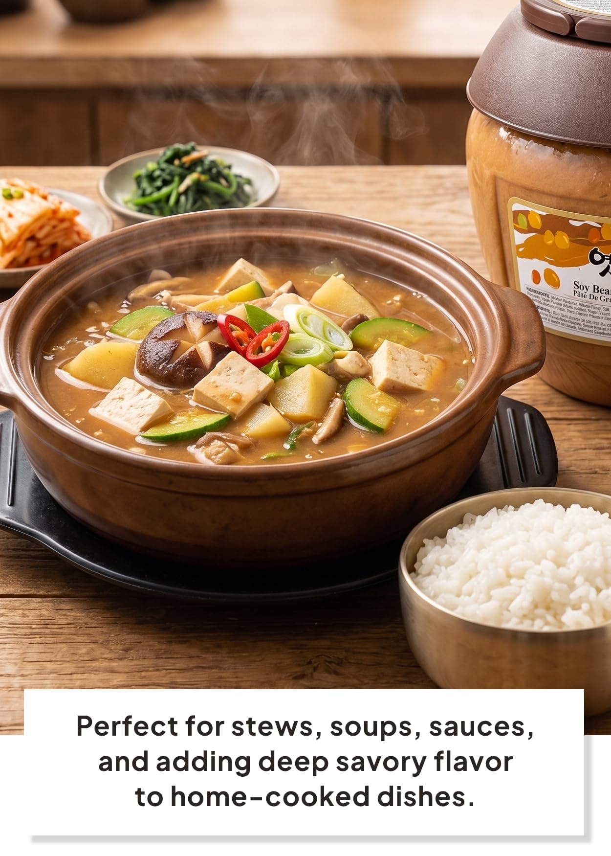 Korean Food Doenjang Soybean Paste, Fermented Paste for Soup & Stew 4.85 lb