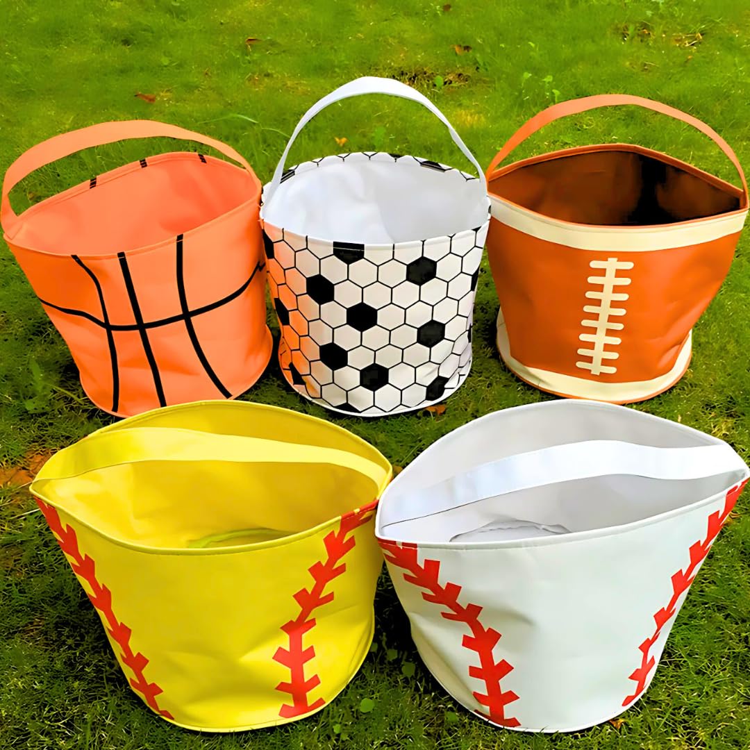 Softball Easter Basket - Personalized Sports Easter Basket, Custom Name Canvas Softball Basket for Easter Halloween, Personalized Gift for Softball
