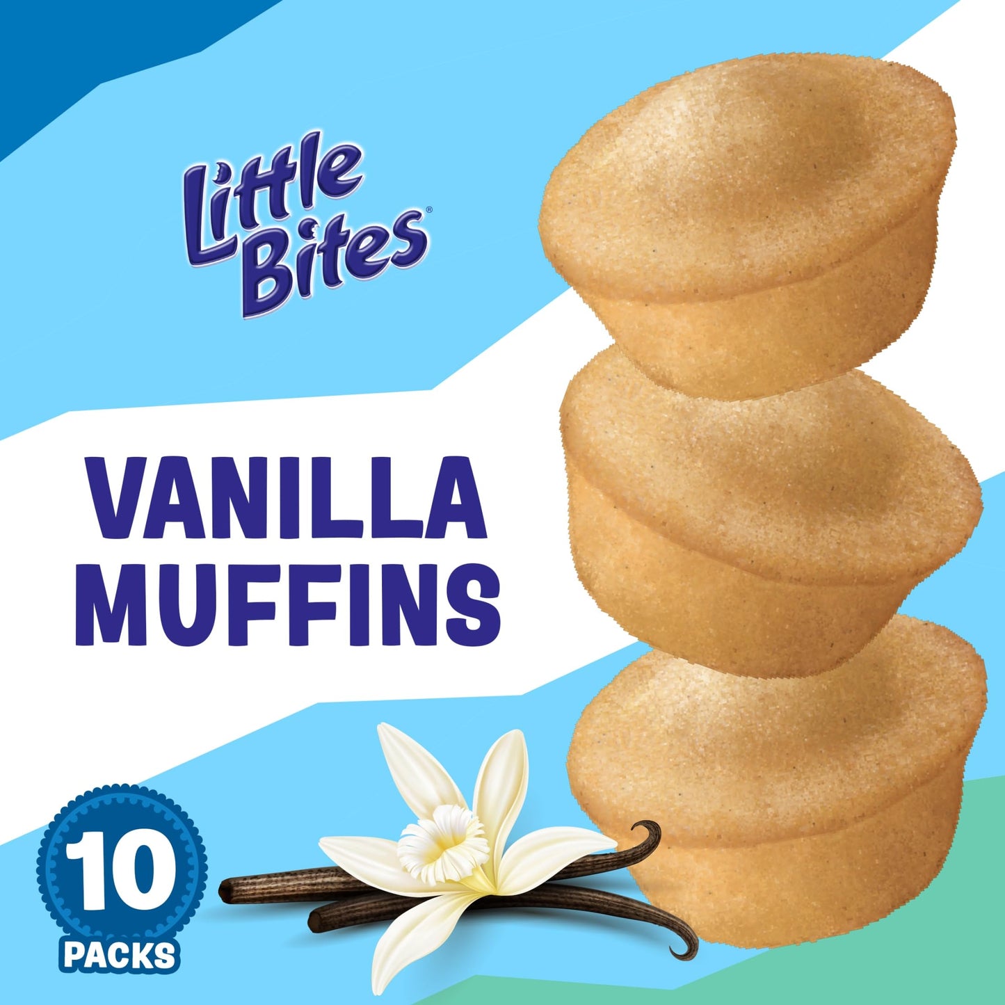 (Value Pack) Little Bites Vanilla Muffins, 10 individual packs, (1.5 oz each), Mini Muffins, 15 oz Multipack