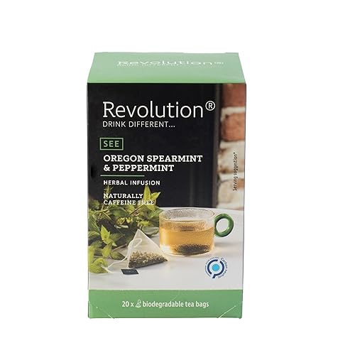 REVOLUTION TEA® Southern Mint [THE ORIGINAL] - Oregon Spearmint & Peppermint - Premium Full Leaf Tea - Biodegradable Infuser Tea Bags - Herbal Tea