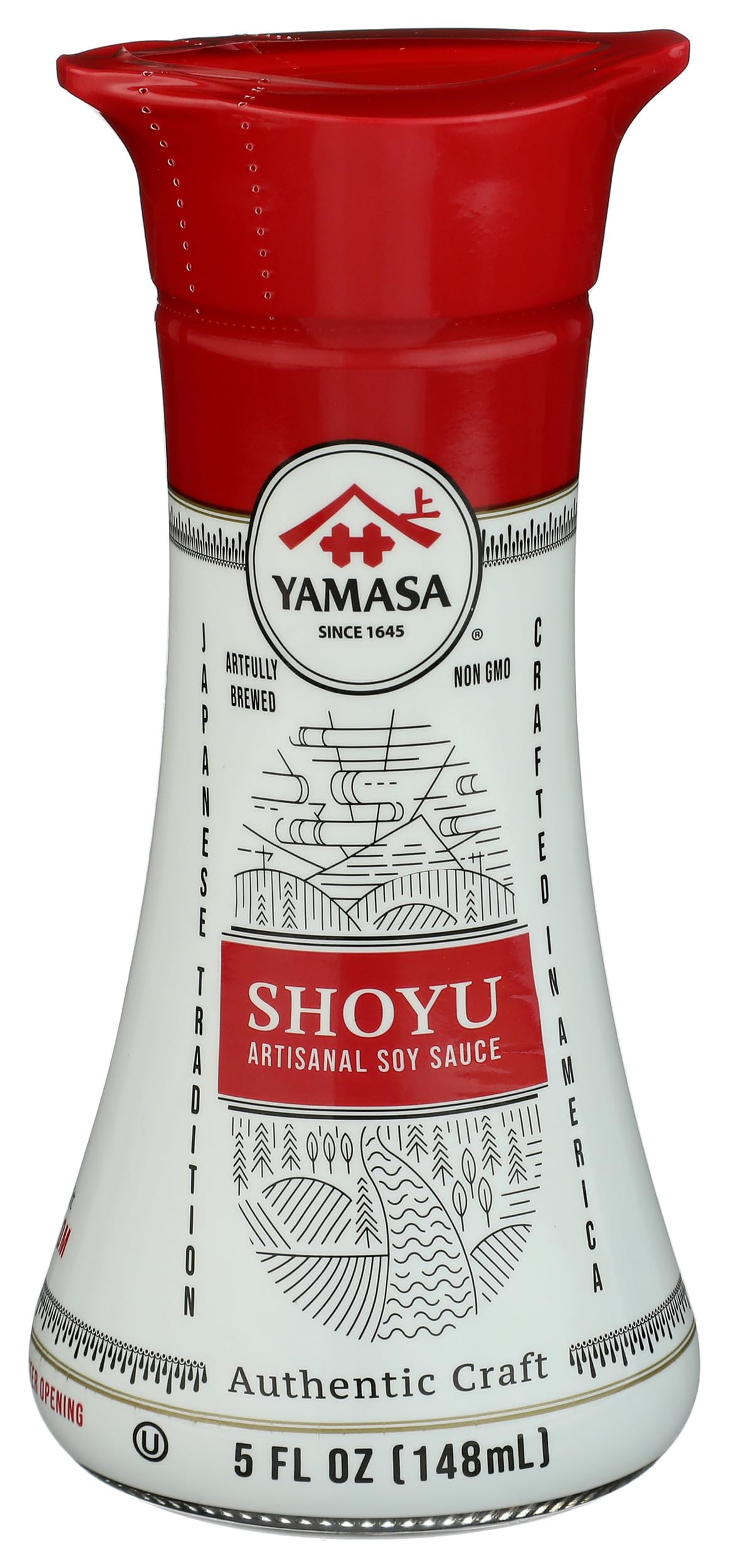 Yamasa, Shoyu Artisanal Soy Sauce, Non-GMO, Glass Bottle with Dispenser, 5 fl oz