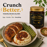 Wok n Tadka Extra Spicy Garlic Chili Crunch 6oz, Hot Crunchy Chili Crisp with Organic EVOO, Superfood Seeds, No Seed Oils, No Sugar Added, Gluten