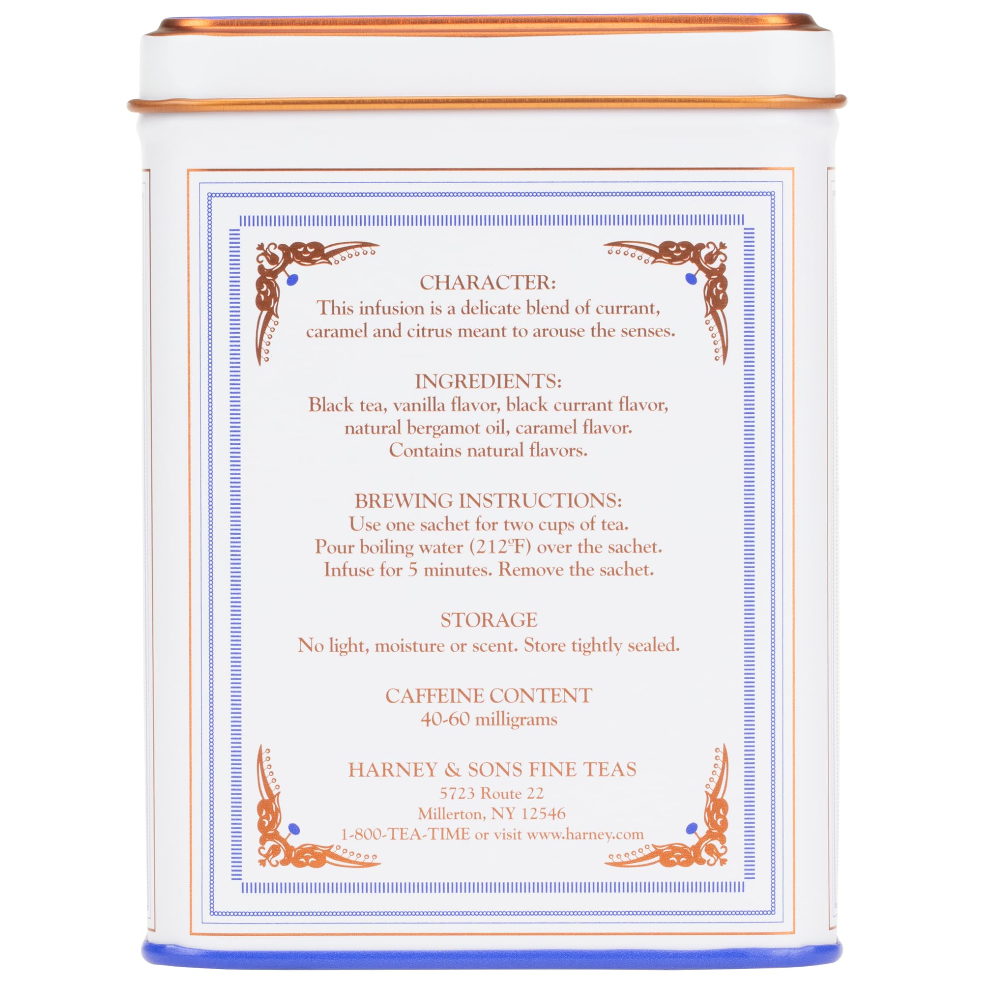 Harney & Sons Paris Black Tea Sachet Collection, All Natural - Classic Tin of 20 Sachets, 1.4 Ounce 20 Count (Pack of 3)