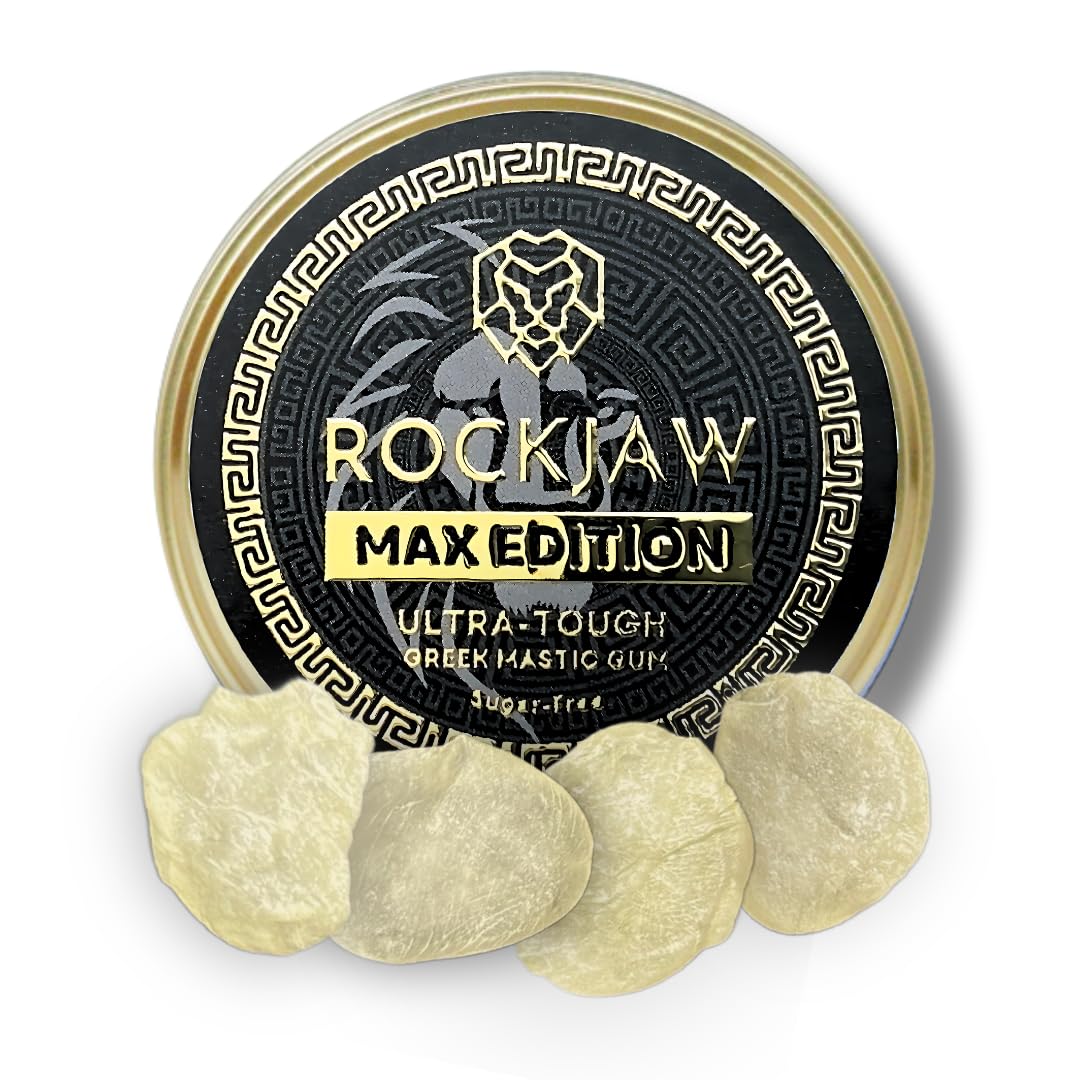 ROCKJAW® MAX Edition | Premium Ultra-Tough Mastic Gum | Hand-Picked Crystals | Rechewable | 100% Natural | Sweetener-Free | Sugar-Free