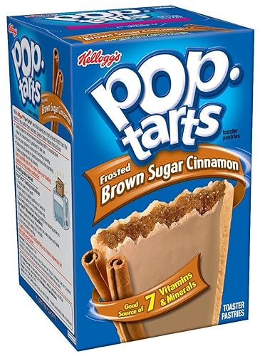 Pop-Tarts Breakfast Toaster Pastries, Frosted Brown Sugar Cinnamon Flavored, Bulk Size, 96 Count (Pack of 12, 14 oz Boxes)