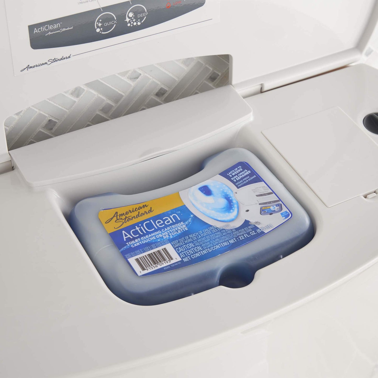American Standard 1466.003 Acticlean Toilet Cleaning Cartridge (Pack of 3), Blue