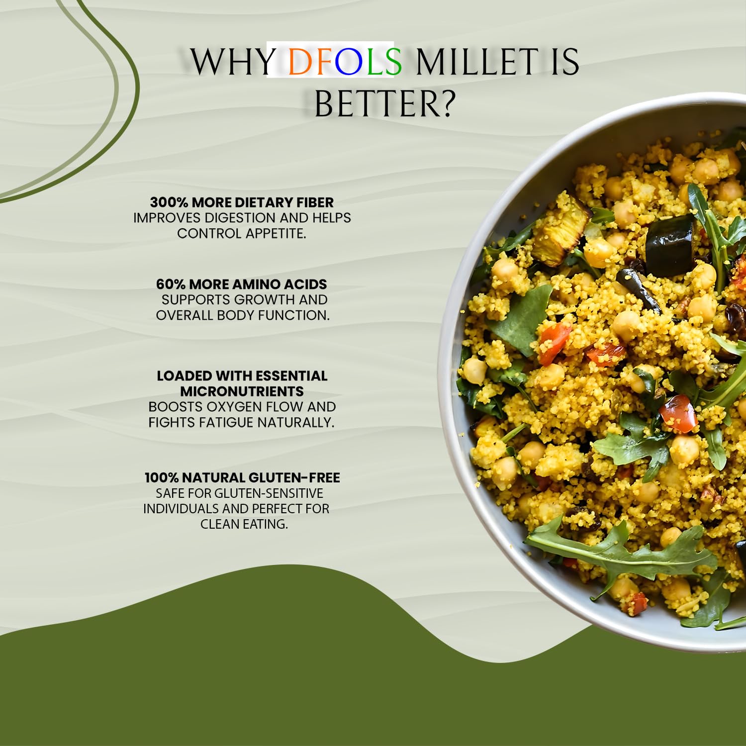 DFOLS Millet Whole Grain Mild Earthy Flavor for Healthy Cooking 0.55lb 8.82oz (250g) Premium Quality ????