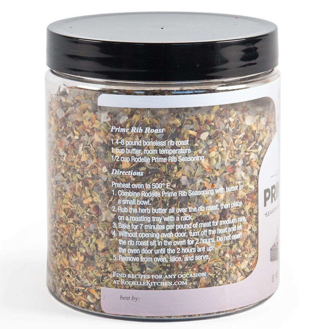 Rodelle Gourmet Prime Rib Seasoning, Dry Rub, Gluten Free, Kosher, 15 Oz.