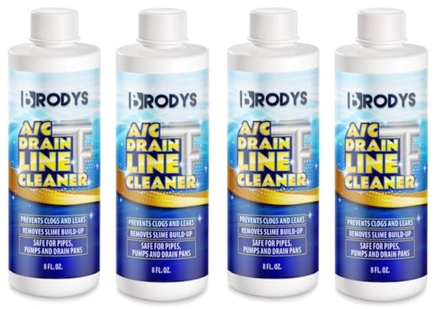 Brodys - A/C HVAC Drain Line Cleaner, Bottle, 2 MONTH SUPPLY, (Great to use at home, in the office, at restaurants and large commercial buildings) AC