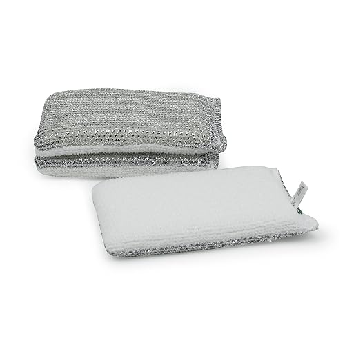 3 Pc Double Sided Scouring Sponge Pad
