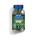 Litehouse Freeze Dried Sage - Substitute for Fresh Sage, Jar Equal to 3 Sage Fresh Bunches, Organic, Sage Seasoning, Non-GMO, Gluten-Free - 0.30 Ounce