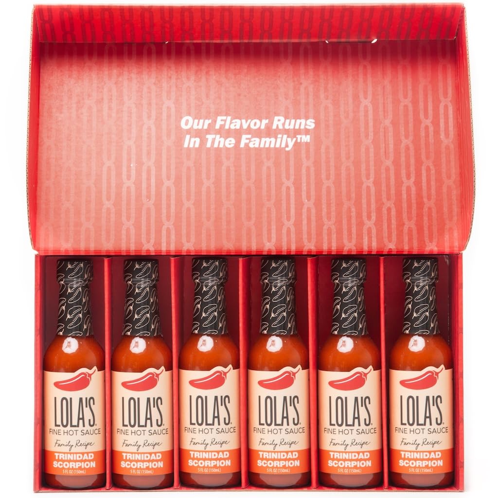 Lola's Fine Hot Sauce Trinidad Scorpion | All-Natural, Low Sodium, Gluten-Free, Keto | Made with Red Jalapeños, Trinidad Scorpion Peppers, Garlic