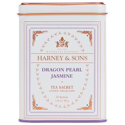 Harney & Sons Dragon Pearl Jasmine Tea, 20 Count(Pack of 1)
