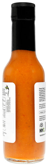 Queen Majesty Scotch Bonnet & Ginger Hot Sauce, 5 oz - All Natural Scotch Bonnet, Habanero, & Ginger Condiment - Vegan, Kosher, Gluten Free, non GMO