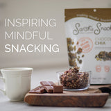 Sarah's Snacks Chocolate Chia Grain Free Granola | Paleo | Low Carb | No Refined Sugar | Gluten Free | Vegan | Dietitian Formulated | 10 oz Bag (Pack