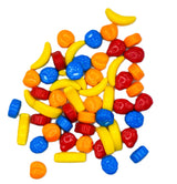 Fruit Shaped Hard Crunchy Candy - 2 lbs Bulk Bag Banana Strawberry Peach Blueberry Assorted Chewy Sweet Mix. Great for Vending Machines