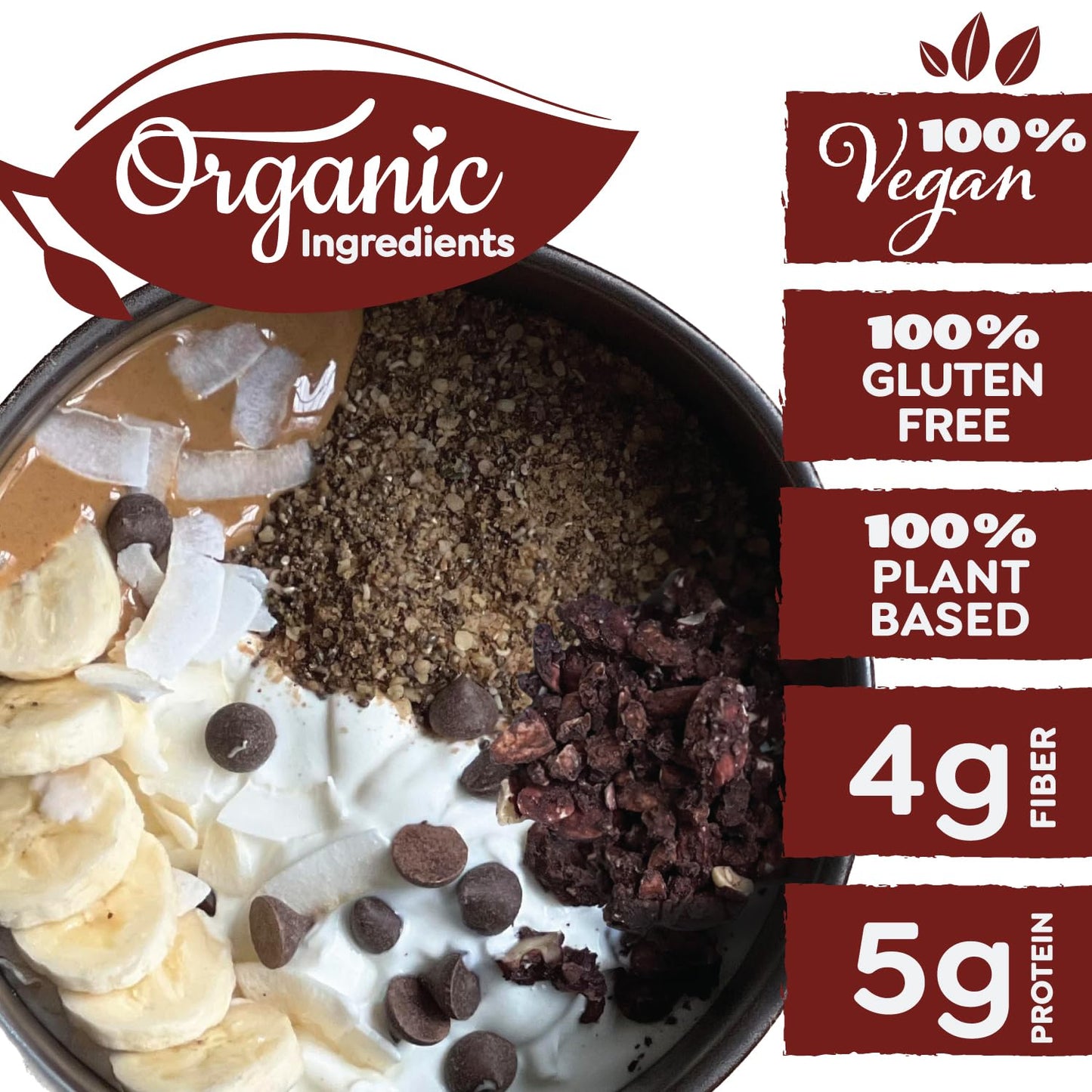 Witzi's Grain Free Granola, Chocolate Honeyberry, 5oz (Pack of 3), Made with Almonds, Walnuts & Cacao, Vegan, Keto, Gluten Free, Healthy Snack