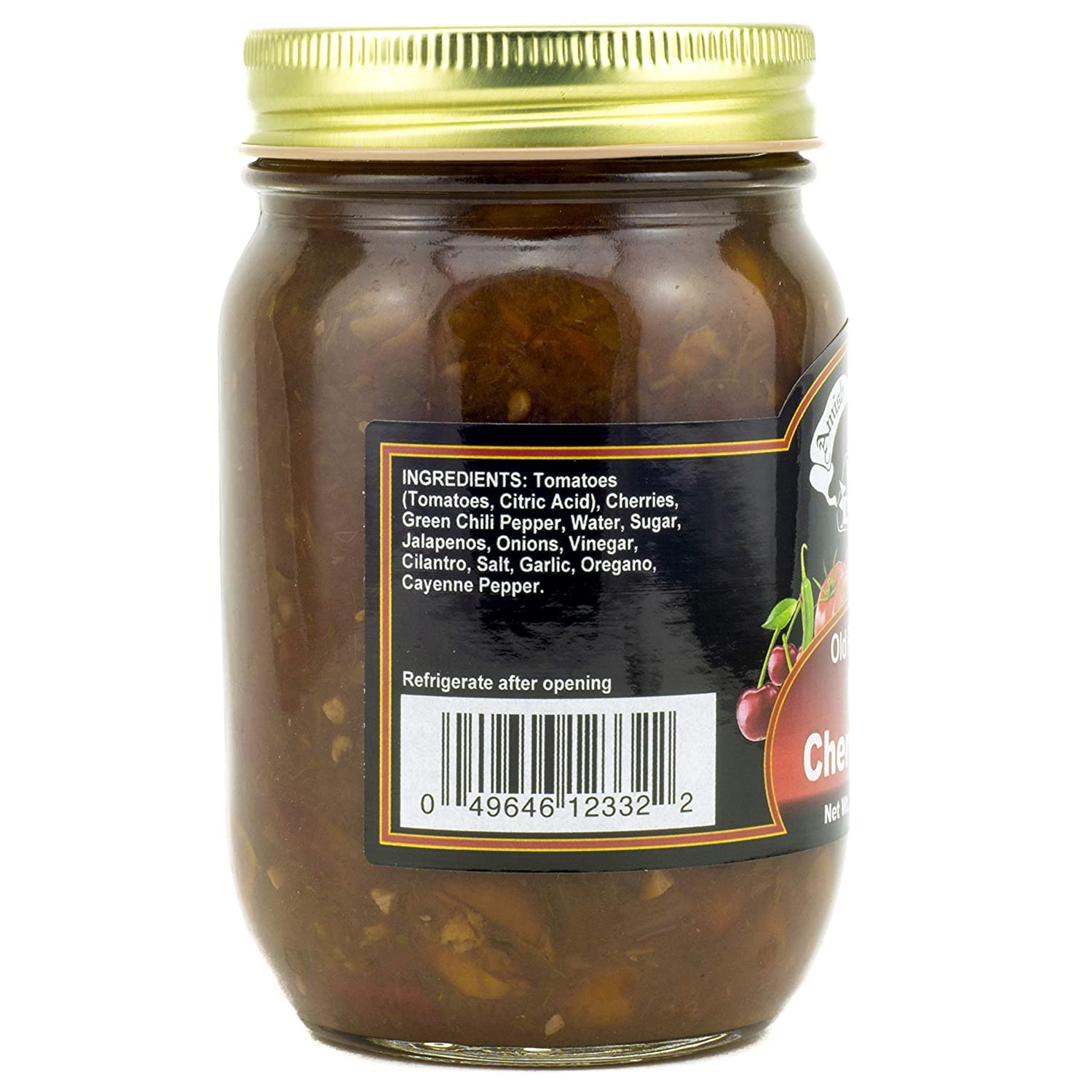 Amish Wedding Kettle Cooked Salsa, Thick and Chunky Pack of 2 14.5 ounce Jars, Hot Cherry