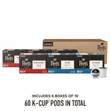 Peet's Coffee, Keurig K-Cup Pods Variety Pack, 100% Arabica Coffee - Major Dickason's Blend, Big Bang, French Roast, Café Domingo, Organic Alma De La