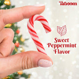 Bulk Mini Candy Cane Individually Wrapped 220 Pack - Small Peppermint Candy Canes Naturally Flavored Red & White Christmas Candy For Holiday Gifts