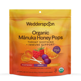 Wedderspoon Organic Manuka Honey Lollipops | Variety Pack | 24 Count | Genuine New Zealand Manuka Honey + Vitamin C | Non-GMO, No Artificial Flavors