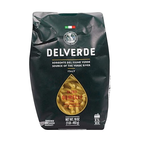 DELVERDE, PASTA, GEMELLI, Pack of 12, Size 16 OZ - No Artificial Ingredients