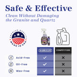 Marblelife Granite & Quartz Cleaner Kit, Ready-to-Use 32 oz Spray Cleaner + 4 oz Concentrate Refill, Daily Quartz & Granite Countertop Cleaner