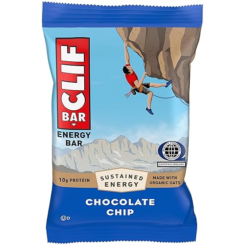 CLIF BAR - Energy Protein Bars - Chocolate Chip - Made with Organic Oats - Energy Bars - Non-GMO - (1 Count)