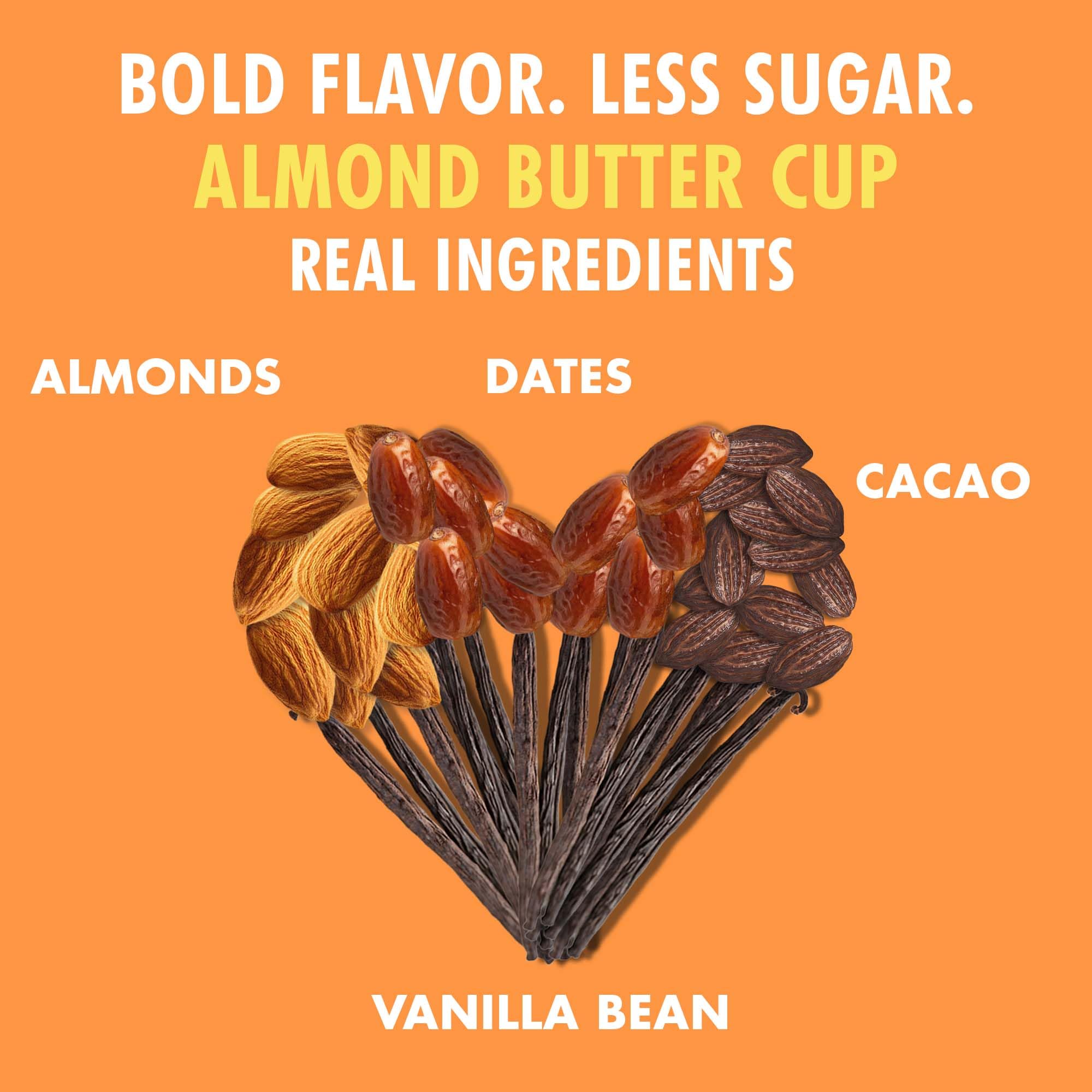 B.T.R. Nation - Dark Chocolate Almond Butter Cups - Superfood Candy Date Sweetened 0g Refined Sugar Vegan Dairy Soy Free - 3 Pack