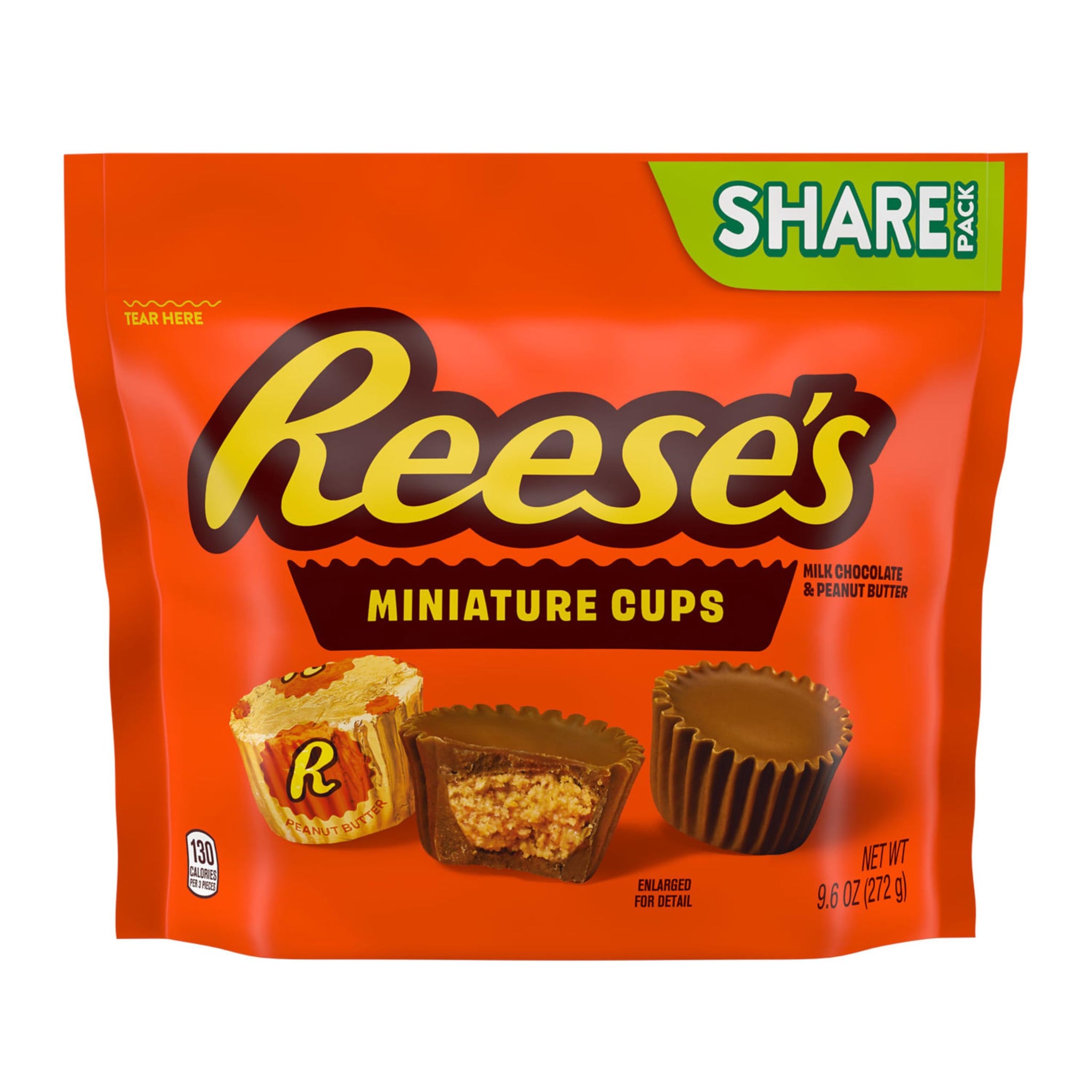 Reese's, Miniatures Milk Chocolate Peanut Butter Cups, Candy Share Pack, 9.6 Ounce