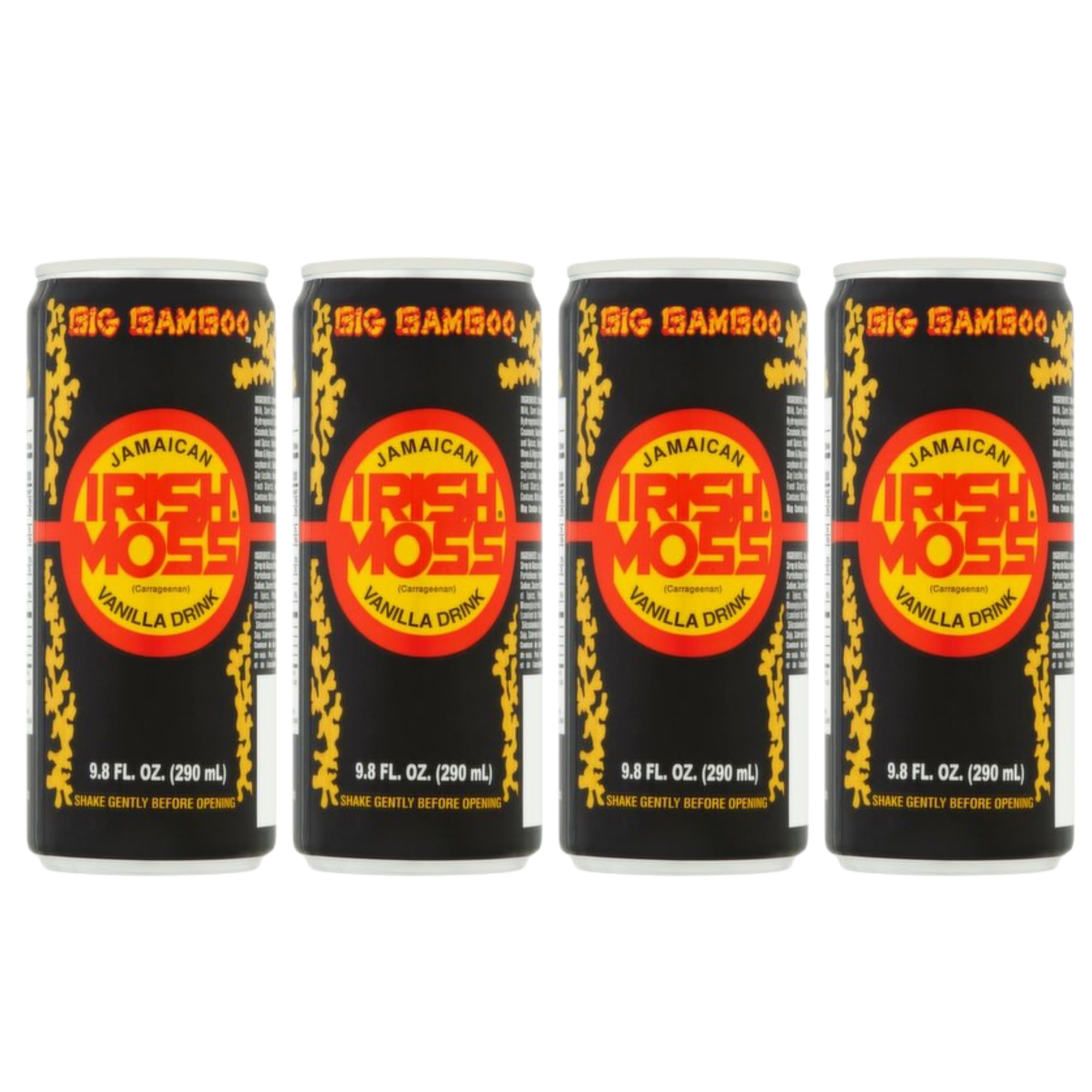 Big Bamboo Jamaican Irish Moss Vanilla Drink, 9.8 fl oz (4 Pack) | Traditional Caribbean Energy & Nutritional Beverage | Made with Sea Moss, Milk