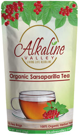 Sarsaparilla Tea - 100% Organic and Alkaline - 15 Unbleached/Chemical-Free Sarsaparilla Tea Bags - Caffeine-Free, No GMO