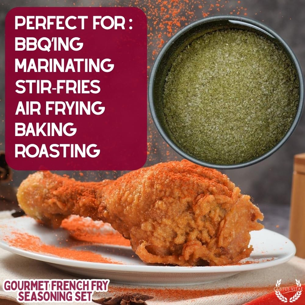 Gourmet French Fry Seasoning Set - Six Pack | Oprah's Favorite Thing 2024 | Authentic Small Batch Seasoning Mixes | 6 Gourmet All Natural Spice Blends