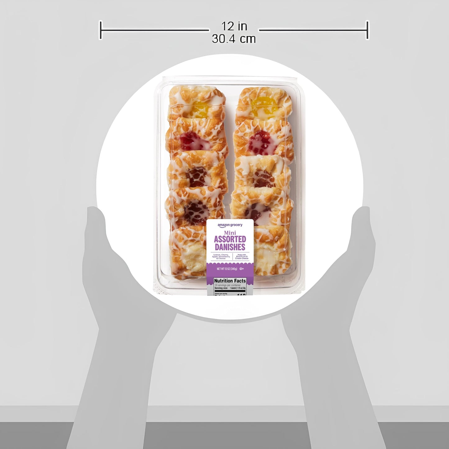 Amazon Grocery, Mini Assorted Danishes, 12 Oz