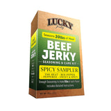 Lucky Jerky Ultimate Spicy DIY Jerky Seasoning Kit - 12oz - The Heat, Red Pepper, Black Pepper and Sweet & Spicy