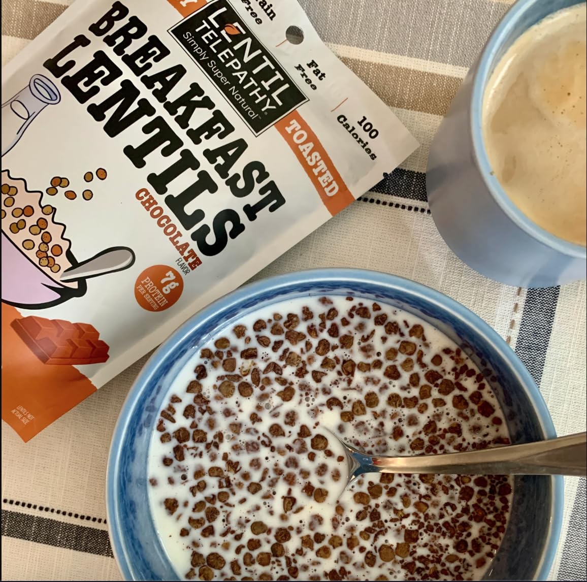 Lentil Telepathy Smores Breakfast Lentils, Crunchy High Protein Cereal & Granola Alternative, Plant Based, Gluten Free, Non-GMO, 4 oz Bags, 3 Pack (2