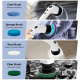 Swyprrix Electric Bathroom Cleaning Brush, Cordless Spin Scrubber Full Body Waterproof IPX7 with Adjustable Handle, 8 Replaceable Brush Heads