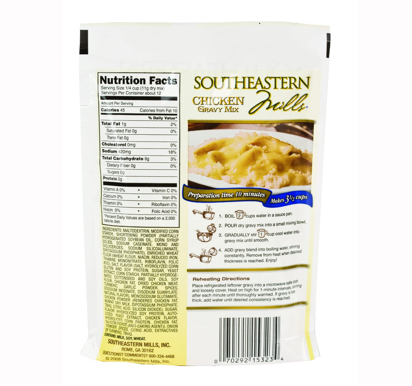 Kauffman Orchards Roast Chicken Gravy Mix by Southeastern Mills, 3 Oz. (Pack of 2)