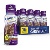 Glucerna 1g Total Sugars, Chocolate Diabetes Care Shake, Diabetic Drink to Support Blood Sugar Management, 15g Protein, 180 Calories, Ready to Drink
