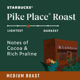 Starbucks Whole Coffee Beans, Medium Roast Hot or Iced Coffee, Pike Place Roast, 28 oz