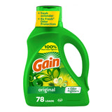 Gain Liquid Laundry Detergent, Original Scent, 113 fl oz, 78 Loads, Freshness + Odor Fighting, High Efficiency Washing Machine Liquid Cleaning Soap