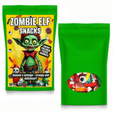 Zombie Elf Snacks Gummy Candy for Christmas Horror Lovers Gift Unique Teen Stocking Stuffers Fun Holiday Gift Basket Ideas Fake Body Parts Eyeballs