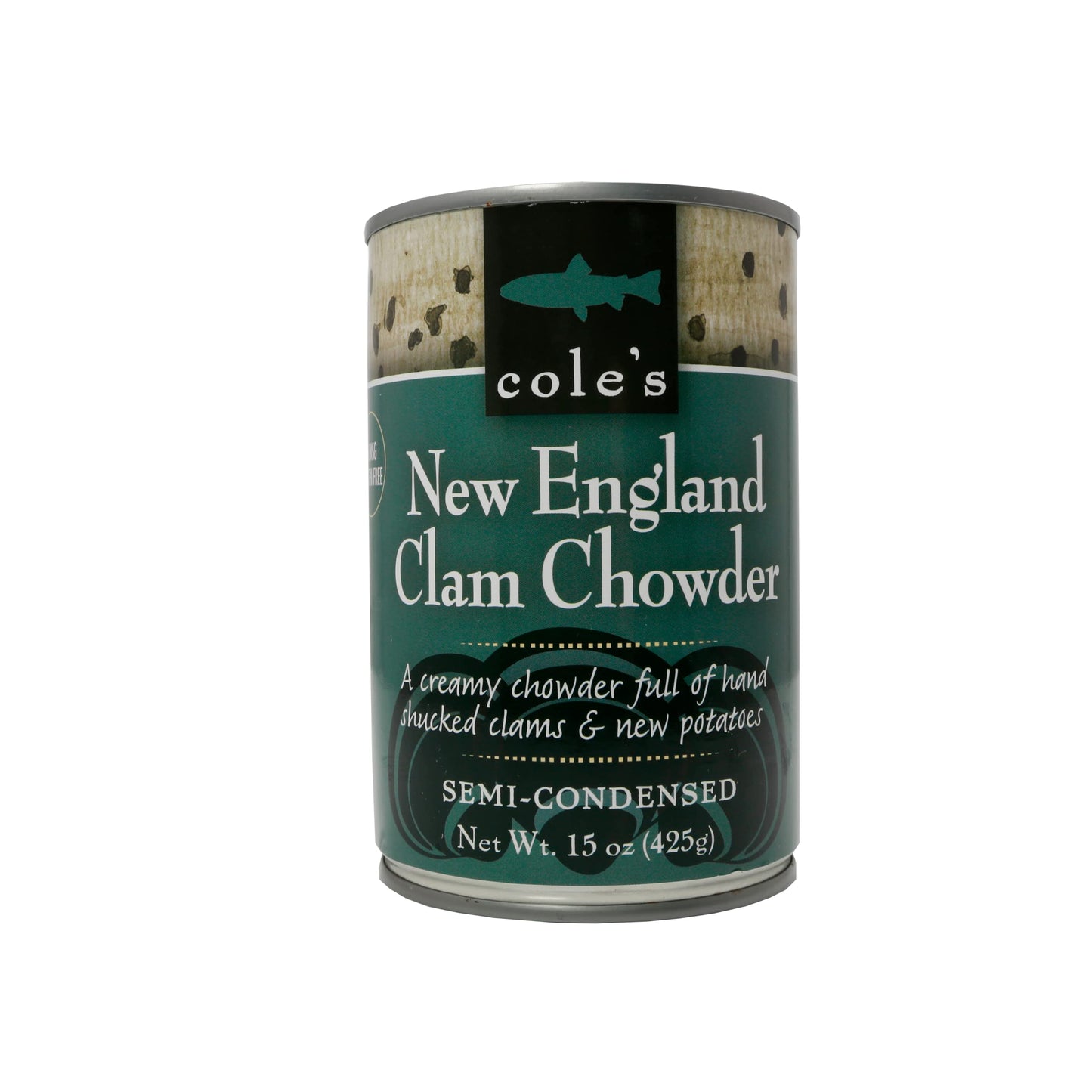 COLES New England Clam Chowder - Gluten Free, Chowder Soup with New Potatoes and Clams, 15 oz