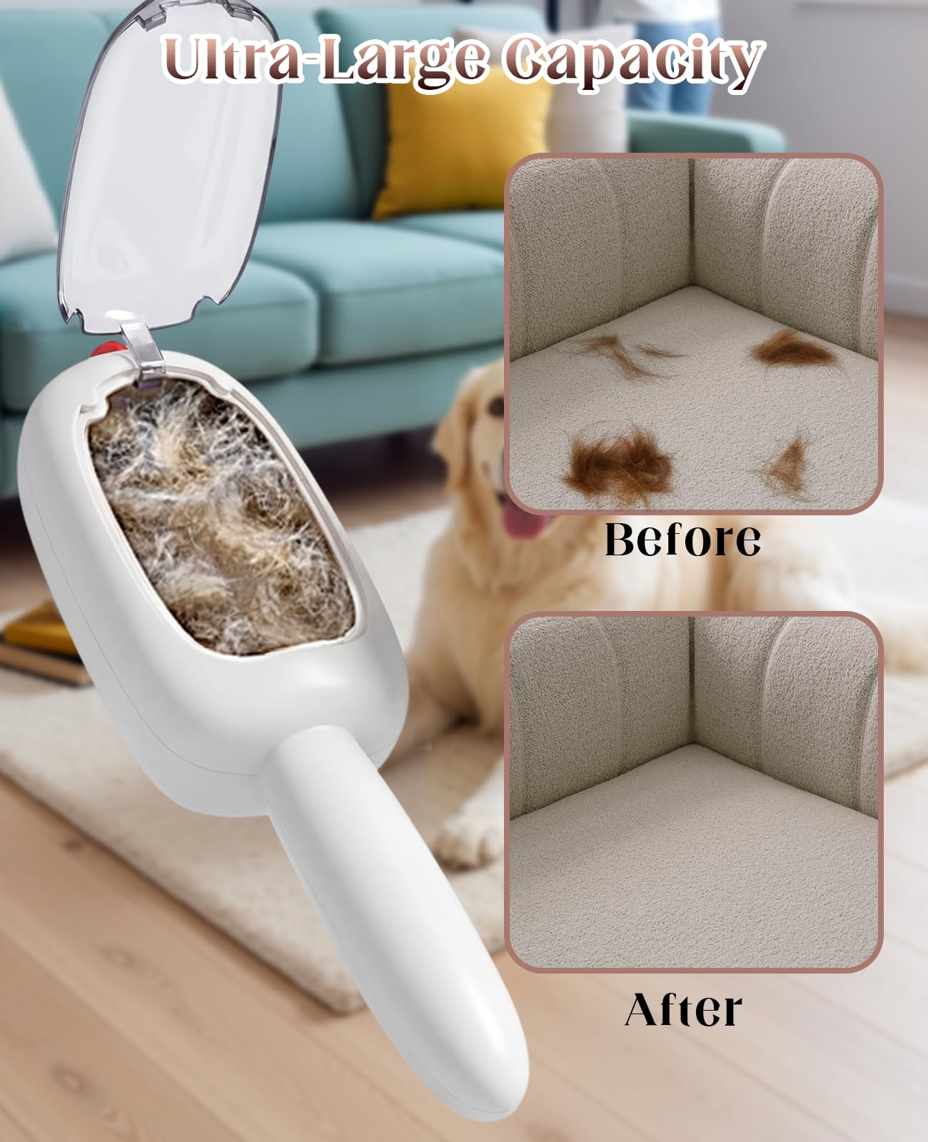 DAWZMR 2PCS Pet Hair Remover Lint Roller Reusable Brush, Cat Dog Hair Removal Tool for Clothes