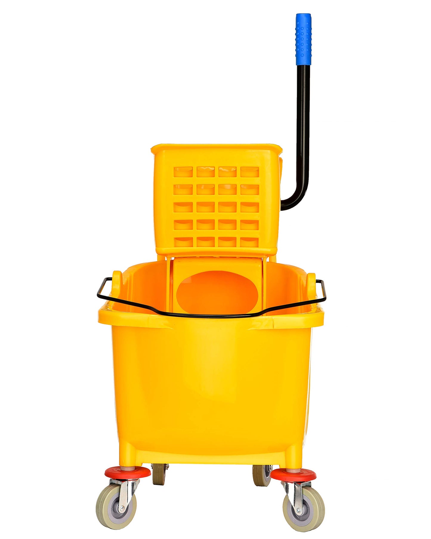 Alpine Mop Bucket & Side Wringer Combo - Heavy Duty & Commercial Janitorial Cart w/Spring Wringer on Wheels for Home & Industrial Cleaning