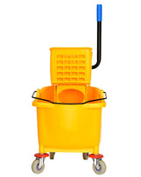 Alpine Mop Bucket & Side Wringer Combo - Heavy Duty & Commercial Janitorial Cart w/Spring Wringer on Wheels for Home & Industrial Cleaning