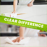 The White Green Cloth 1-Pack Reusable Cleaning Cloth for Streak-Free Windows, Mirrors & All-Purpose Cleaning - Chemical-Free, Absorbent, Non-Abrasive